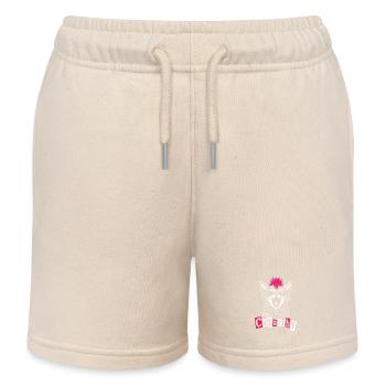 Catarchy Funny Punk Katzenmädchen Frauen - Kinder Organic Joggingshorts Mini Bolter von Stanley/Stella - Natur - Vorne