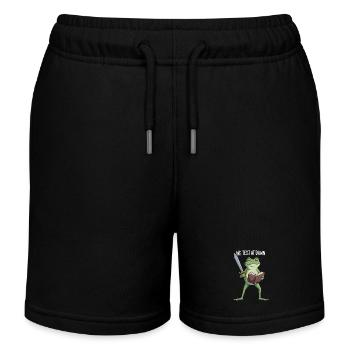 Dawn Test Frog - Kinder Organic Joggingshorts Mini Bolter von Stanley/Stella - Schwarz - Vorne
