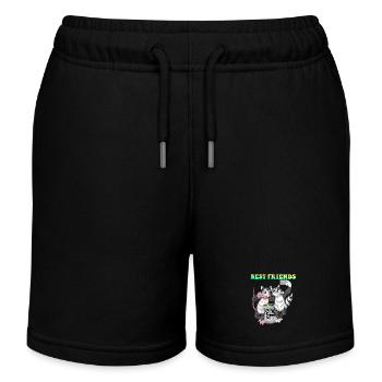 Best Friends Opossum And Raccoon Funny Trash Pals - Kids Organic Sweat Shorts by Stanley/Stella - black - Front
