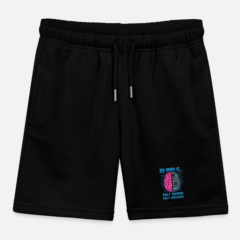 Half Human Half Machine Brain AI Graphic Kinder Organic Joggingshorts Mini Bolter von Stanley/Stella