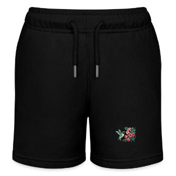 Colibri à gorge rubis florale - Short de jogging enfant bio Stanley/Stella - noir - Devant