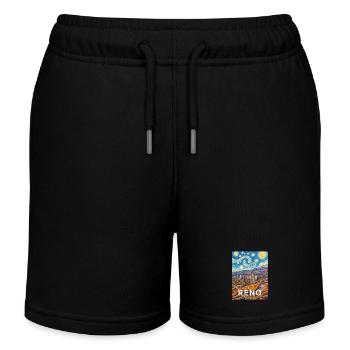 Reno Nevada Sternenhimmel über Wüstenstadt - Kinder Organic Joggingshorts Mini Bolter von Stanley/Stella - Schwarz - Vorne