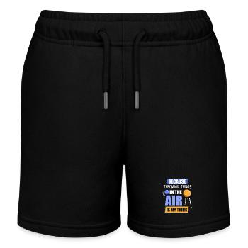 discus throw discus throw discus thrower - Kids Organic Sweat Shorts by Stanley/Stella - black - Front