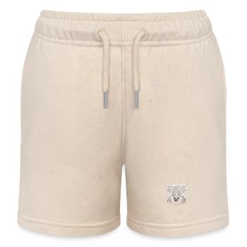 Schottisches Hochlandrind - Kinder Organic Joggingshorts Mini Bolter von Stanley/Stella - Natur - Vorne