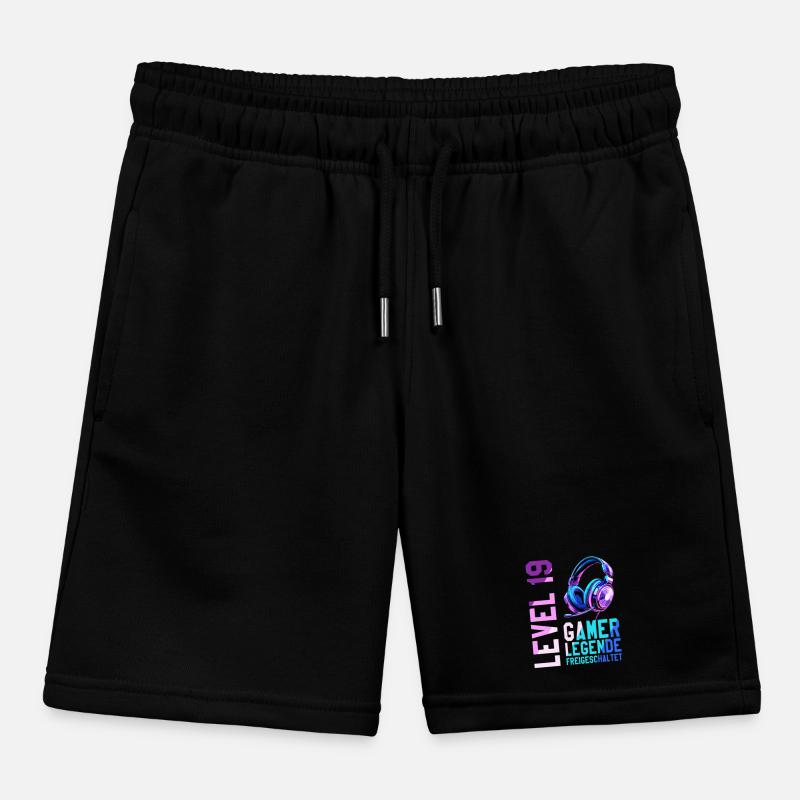 19. Geburtstag Junge Mädchen Gaming Level 19 Jahre Kinder Organic Joggingshorts Mini Bolter von Stanley/Stella
