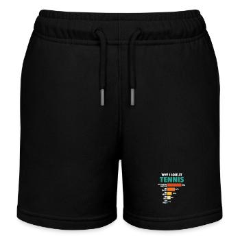 Warum ich beim Tennis verliere – lustiges Histogrammdiagramm - Kinder Organic Joggingshorts Mini Bolter von Stanley/Stella - Schwarz - Vorne