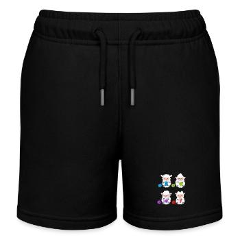 Lambs Tricote de Laine - Short de jogging enfant bio Stanley/Stella - noir - Devant