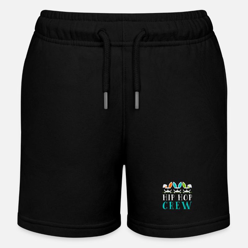 Hip Hop Bunny Crew - Short de jogging enfant bio Stanley/Stella - noir