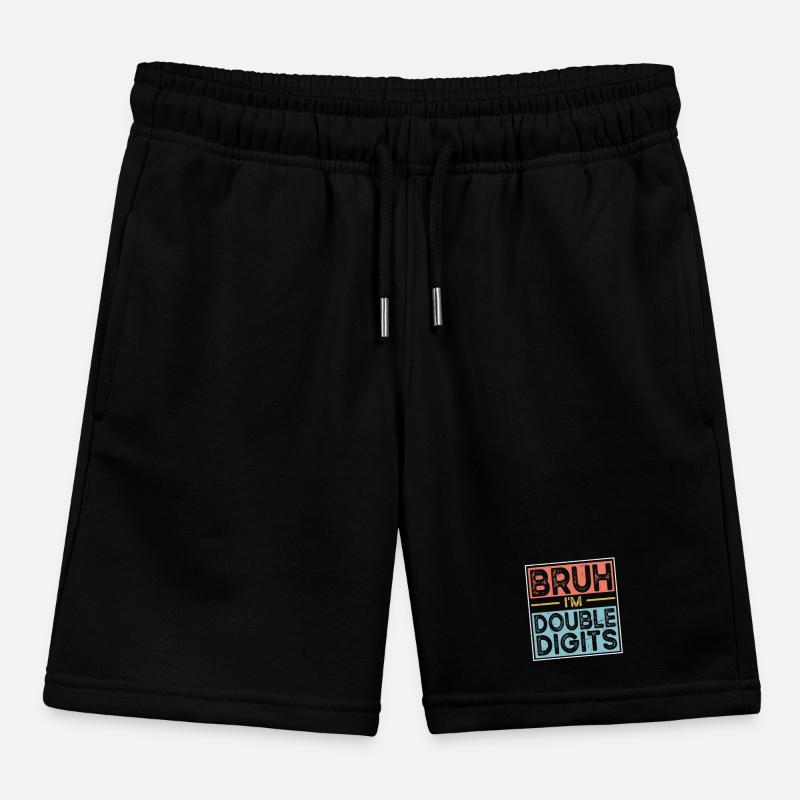 Bruh I'm Double Digits Kids Organic Sweat Shorts by Stanley/Stella
