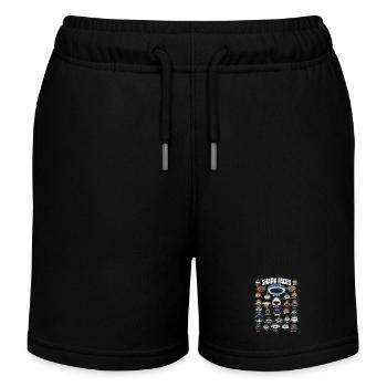 Meeresbiologie von Meeresräubern im Haigesicht - Kinder Organic Joggingshorts Mini Bolter von Stanley/Stella - Schwarz - Vorne