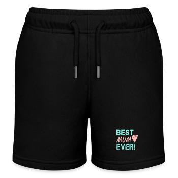 Best Mum Ever Geburtstagsgeschenk für Mama - Kinder Organic Joggingshorts Mini Bolter von Stanley/Stella - Schwarz - Vorne