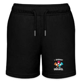 Crochet & Chill – crochet au lieu de paniquer - Short de jogging enfant bio Stanley/Stella - noir - Devant