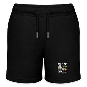Routier Chauffeur Camion Route Diesel - Short de jogging enfant bio Stanley/Stella - noir - Devant