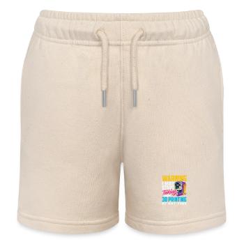 Warnung Könnte Über 3D Druck Sprechen Drucker - Kinder Organic Joggingshorts Mini Bolter von Stanley/Stella - Natur - Vorne