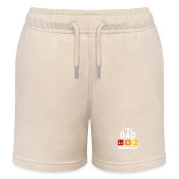 Je raconte périodiquement des blagues de papa scientifique Père Cadeau - Short de jogging enfant bio Stanley/Stella - écru doux - Devant