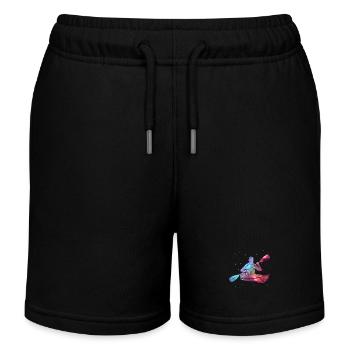 Kanu Paddelboot Weltraum Kinder Jungen Kajak - Kinder Organic Joggingshorts Mini Bolter von Stanley/Stella - Schwarz - Vorne