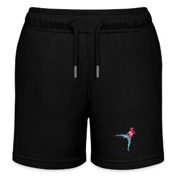 Muay Thai Kickboxer Arts Martiaux Espace Kickboxing - Short de jogging enfant bio Stanley/Stella - noir - Devant