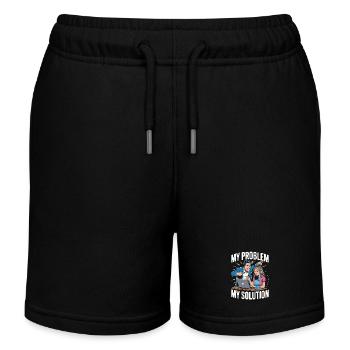 Remote Developer My Problem My Pictogram Mom Dad - Kids Organic Sweat Shorts by Stanley/Stella - black - Front