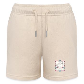 Game Developer I Make Games Video Game Developer - Kids Organic Sweat Shorts by Stanley/Stella - soft Ecru - Front