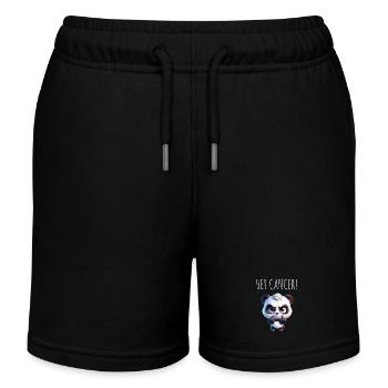 Hé Cancer Panda en colère - Short de jogging enfant bio Stanley/Stella - noir - Devant