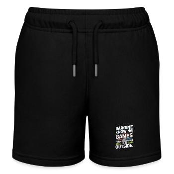 Imagine Video Games Exist PC Gamer Gaming Zocker - Kinder Organic Joggingshorts Mini Bolter von Stanley/Stella - Schwarz - Vorne