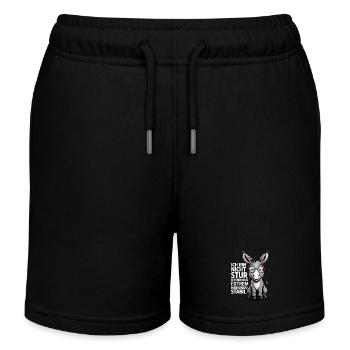 Ich bin nicht stur nur extrem meinungsstabil, Esel - Kinder Organic Joggingshorts Mini Bolter von Stanley/Stella - Schwarz - Vorne
