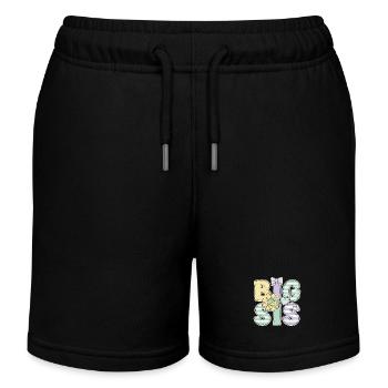 Geschlechterenthüllung Big Sis Babyparty Big Sister - Kinder Organic Joggingshorts Mini Bolter von Stanley/Stella - Schwarz - Vorne
