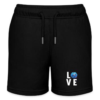 Weißer Haie Weißer Hai - Kinder Organic Joggingshorts Mini Bolter von Stanley/Stella - Schwarz - Vorne