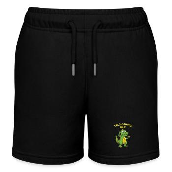 Taco-Saurus Rex Foodie Hunger Essen Mexikanisch - Kinder Organic Joggingshorts Mini Bolter von Stanley/Stella - Schwarz - Vorne