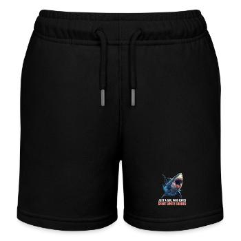 Grand requin blanc Grand requin blanc - Short de jogging enfant bio Stanley/Stella - noir - Devant