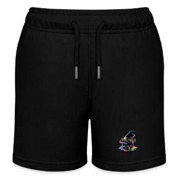 piano - Short de jogging enfant bio Stanley/Stella - noir - Devant