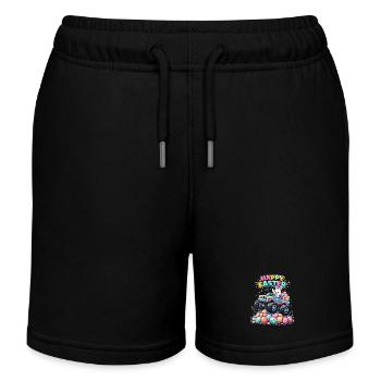 Osterhasen Monstertruck Fiesta - Kinder Organic Joggingshorts Mini Bolter von Stanley/Stella - Schwarz - Vorne