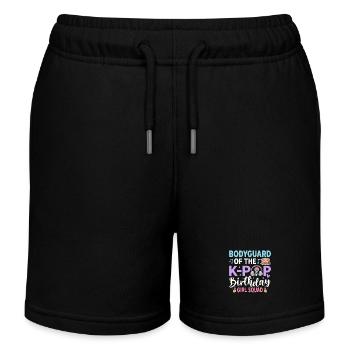 Bodyguard Of The K-Pop Birthday Girl Squad - Kinder Organic Joggingshorts Mini Bolter von Stanley/Stella - Schwarz - Vorne
