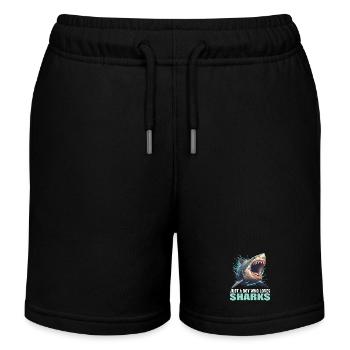 Haie Hai - Kinder Organic Joggingshorts Mini Bolter von Stanley/Stella - Schwarz - Vorne