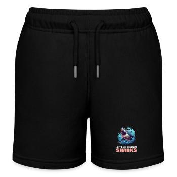 Haie Hai - Kinder Organic Joggingshorts Mini Bolter von Stanley/Stella - Schwarz - Vorne