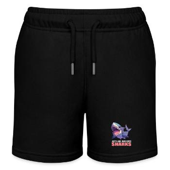 Haie Hai - Kinder Organic Joggingshorts Mini Bolter von Stanley/Stella - Schwarz - Vorne
