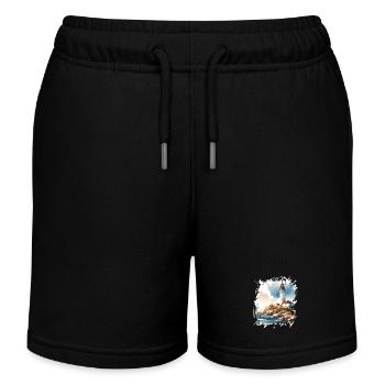phare - Short de jogging enfant bio Stanley/Stella - noir - Devant