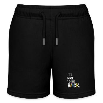 Es ist schön, wieder in der Schule zu sein, Lehrer-Schülerin - Kinder Organic Joggingshorts Mini Bolter von Stanley/Stella - Schwarz - Vorne
