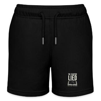 Kapitel Lied – Weiter Lesen - Kinder Organic Joggingshorts Mini Bolter von Stanley/Stella - Schwarz - Vorne