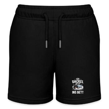 Offizielles Schlafshirt Schlafanzug Dackel Hund - Kinder Organic Joggingshorts Mini Bolter von Stanley/Stella - Schwarz - Vorne