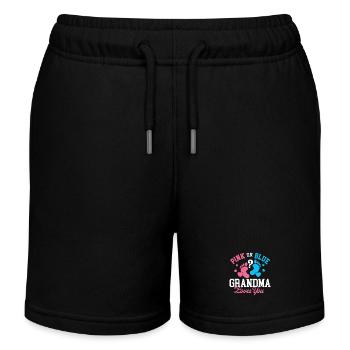 Rosa oder blaue Oma liebt dich Geschlechtsoffenbarung - Kinder Organic Joggingshorts Mini Bolter von Stanley/Stella - Schwarz - Vorne