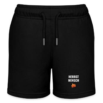 Herbstmensch – Schlichtes Statement - Kinder Organic Joggingshorts Mini Bolter von Stanley/Stella - Schwarz - Vorne
