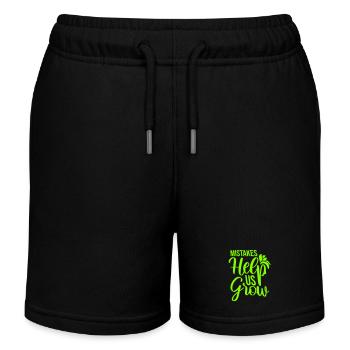 Mistakes Help Us Grow Lustig Motivational Wachstum - Kinder Organic Joggingshorts Mini Bolter von Stanley/Stella - Schwarz - Vorne