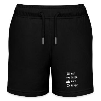 Eat Sleep Hike Repeat Bergabenteuer - Kinder Organic Joggingshorts Mini Bolter von Stanley/Stella - Schwarz - Vorne
