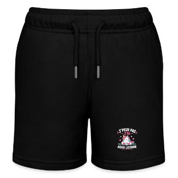 Aqua Licorne Pastel - Short de jogging enfant bio Stanley/Stella - noir - Devant