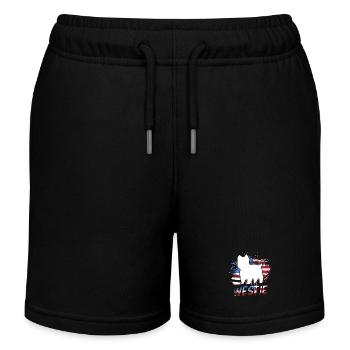 West highland terrier - Kids Organic Sweat Shorts by Stanley/Stella - black - Front