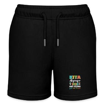 Kita Abgänger 2026 eine Legende Pirat - Kinder Organic Joggingshorts Mini Bolter von Stanley/Stella - Schwarz - Vorne