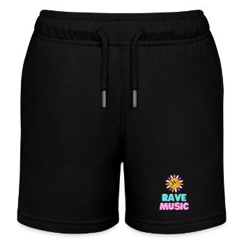 Sunshine Rave Music Néon Design - Short de jogging enfant bio Stanley/Stella - noir - Devant