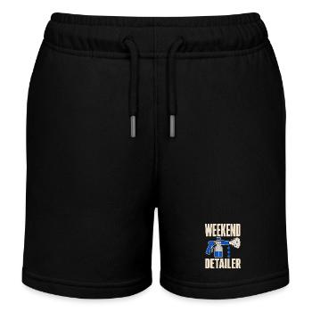 Garage Detailer Car Detailing Car Detailer - Kids Organic Sweat Shorts by Stanley/Stella - black - Front