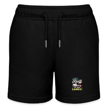 In Rente Gar Nix Liegestuhl - Kinder Organic Joggingshorts Mini Bolter von Stanley/Stella - Schwarz - Vorne